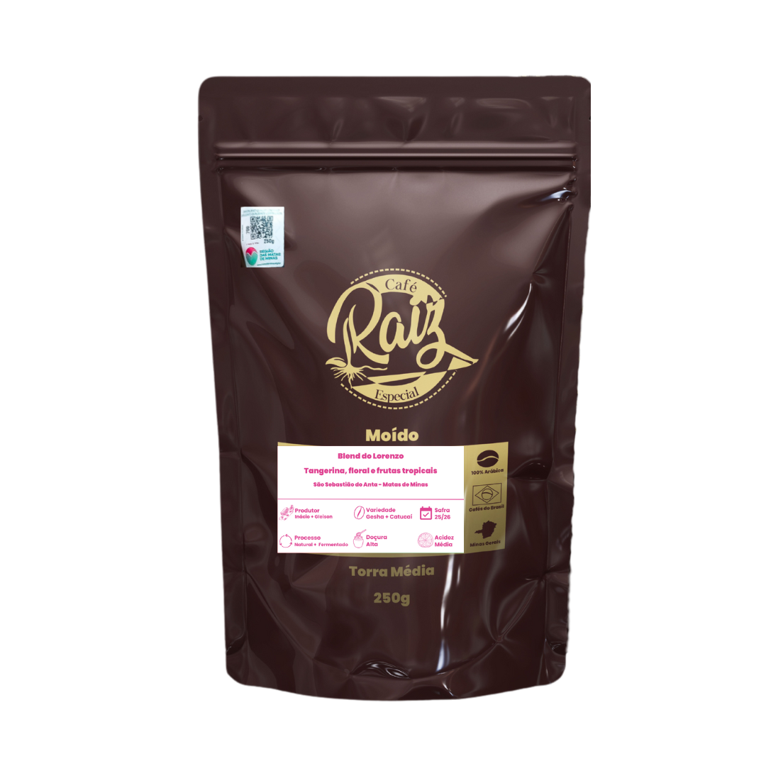 Blend do Lorenzo (Gesha + Catucaí 785) - Sensorial: Tangerina, floral e frutas tropicais (Lançamento)