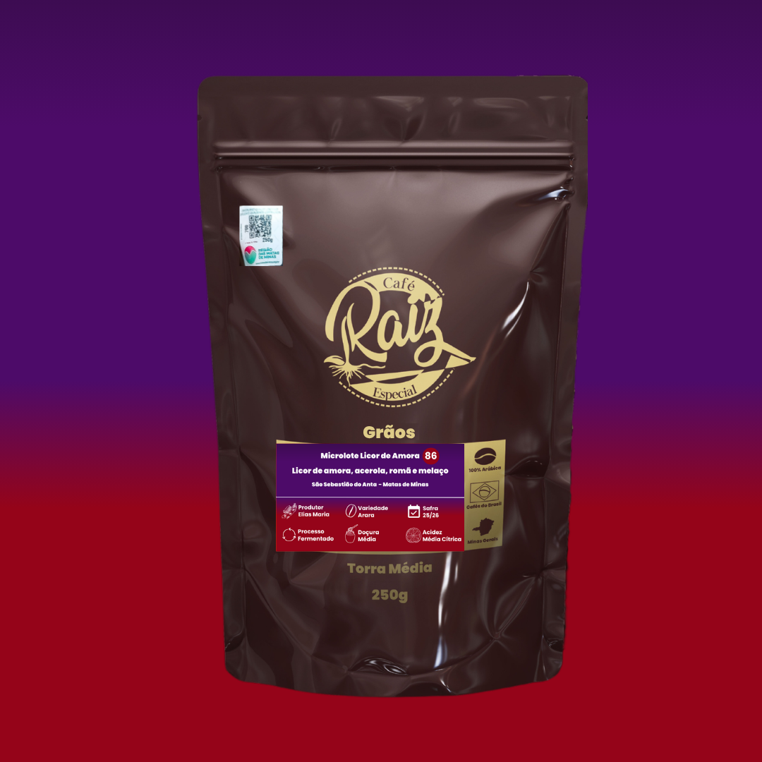 Microlote Licor de Amora - Sensorial: Licor de amora, acerola, romã e melaço