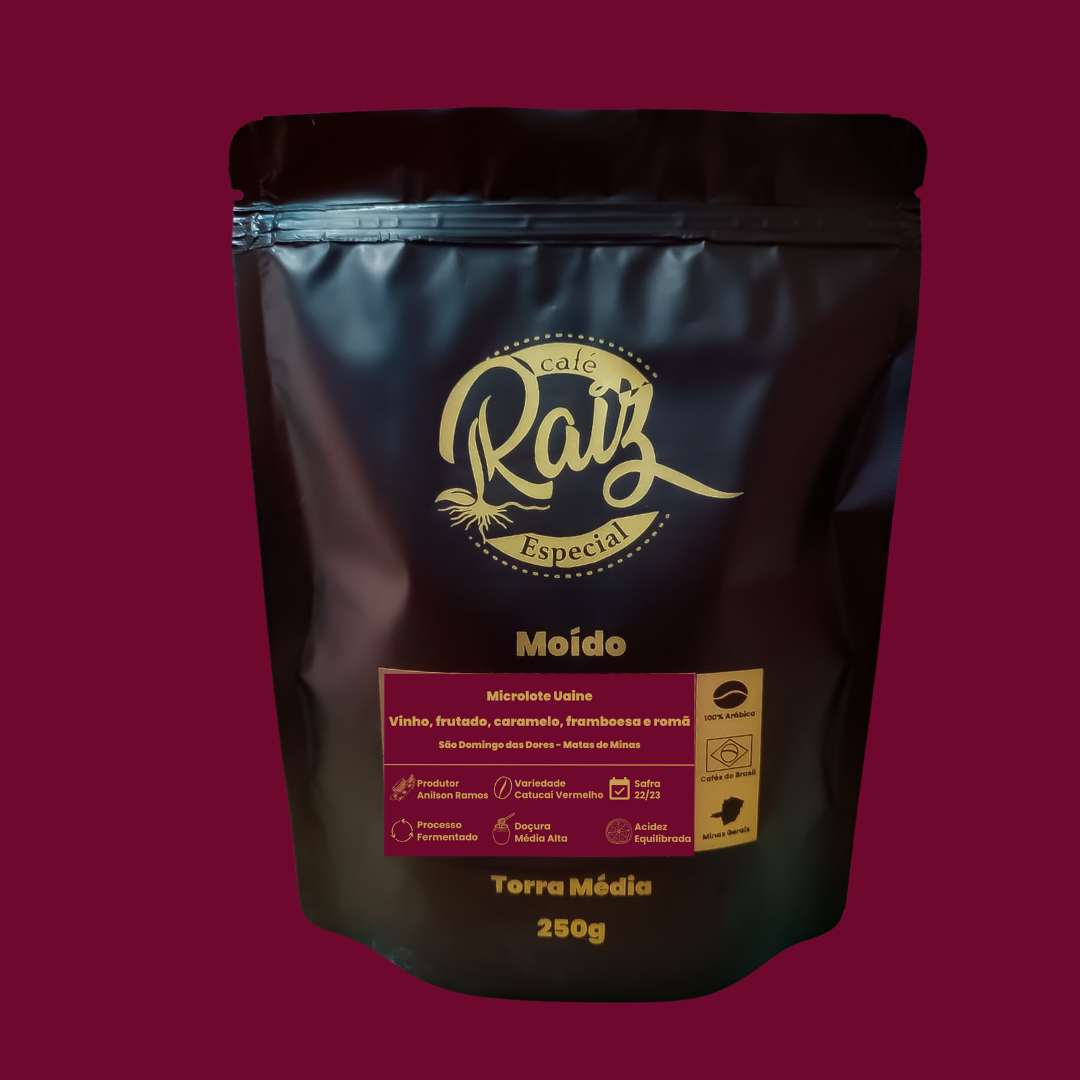Microlote Uaine - Sensorial: Vinho, frutado, caramelo, framboesa e romã
